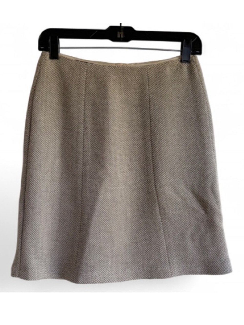 NWT Brooks Brothers Tan Wool and Cashmere Tweed Skirt Size 2 Petite